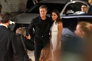 Brad Pitt and Ines de Ramon at the Venice Film Festival (Image via Getty)
